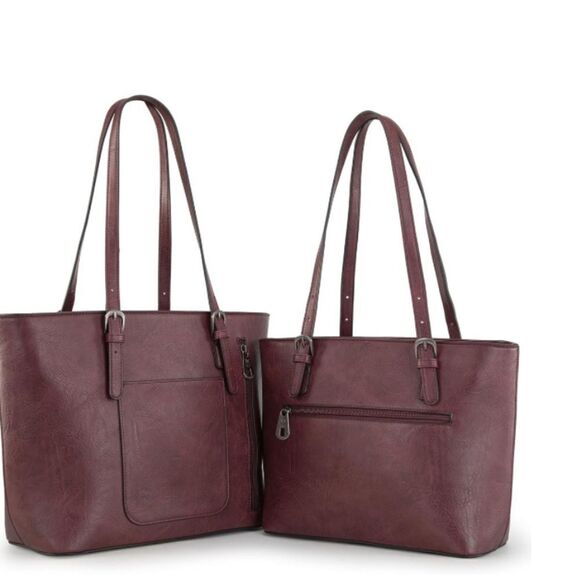 Montana West Tote Bag. A  Embossed Collection Purse 2Pcs Set - Picture 4 of 5